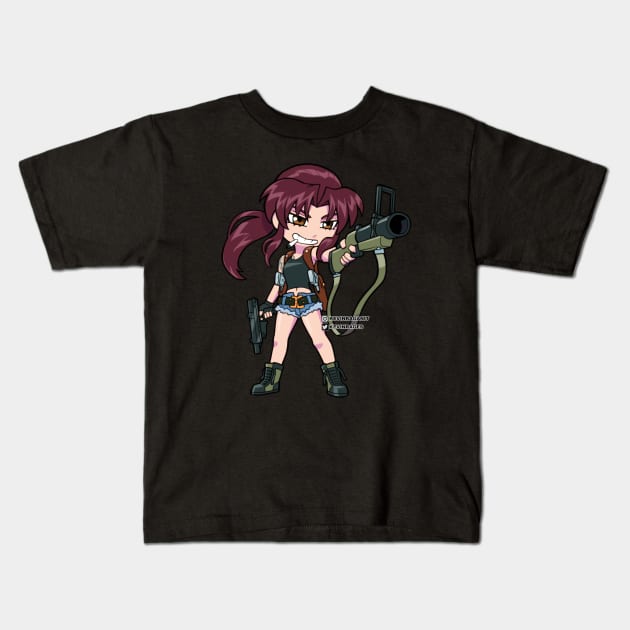 Black Lagoon Two Hands Kids T-Shirt by fallerion